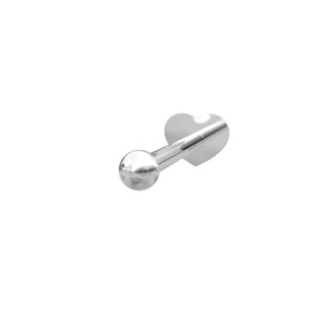 Rhd. sølv Labret-piercing kugle 2mm solid PIERCE52